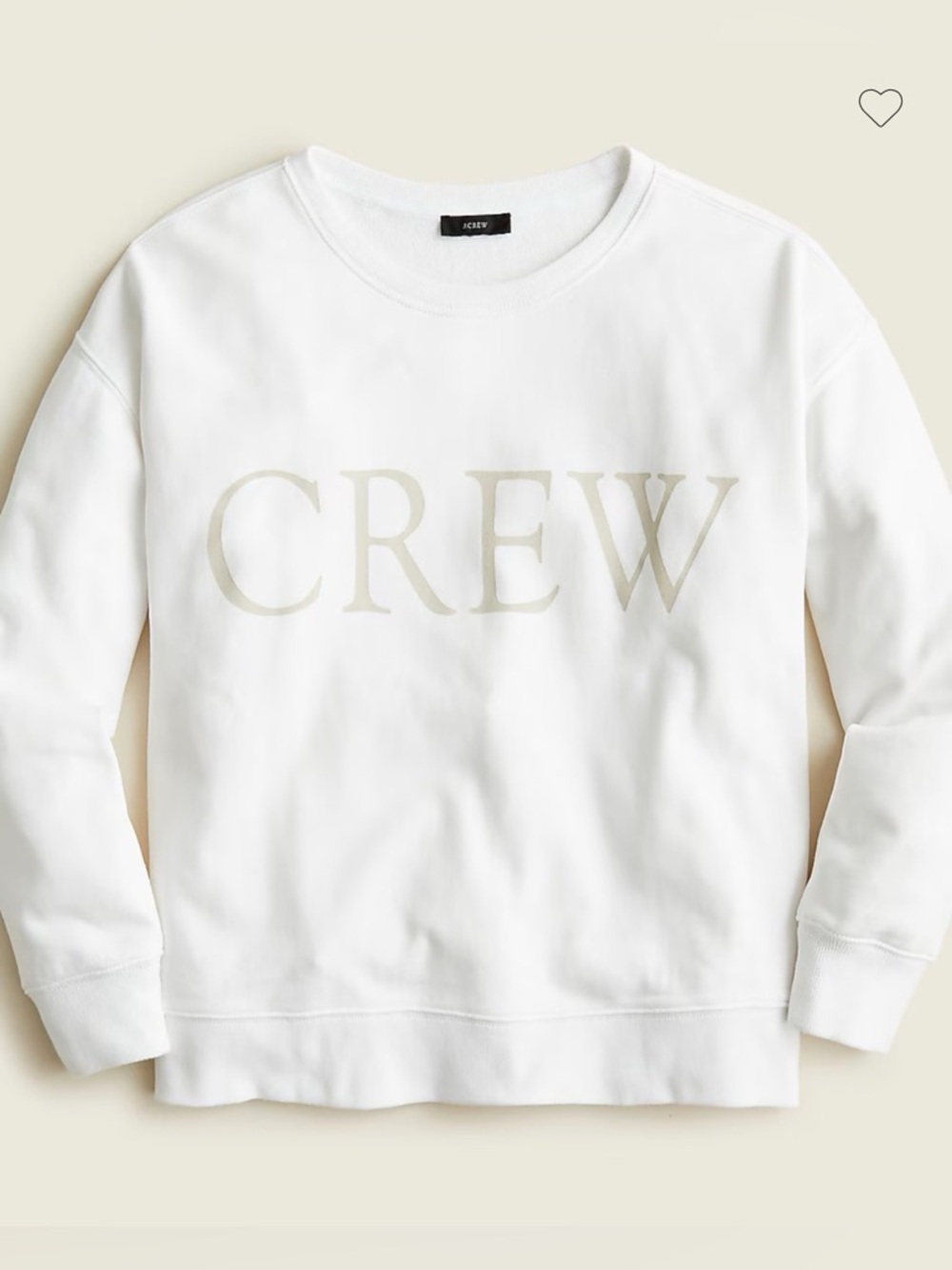 J.Crew Limited-edition original cotton terry Crew™ logo sweatshirt white size M